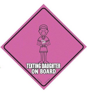 Texting Daughter on Board Window Cling