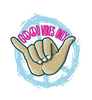 Good Vibes Only Square 3 pack Generic UPC424511365630