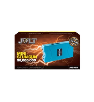 JOLT 98,000,000 Mini Stun Gun TEAL USBRechargeable w/ Disable Pin and Metal Clip