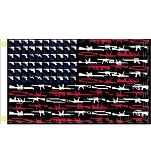 USA Black Guns Flag