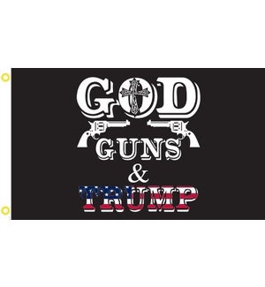 Trump God Guns Flag