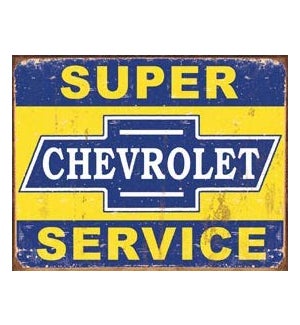 Super Chevy Service Tin Sign