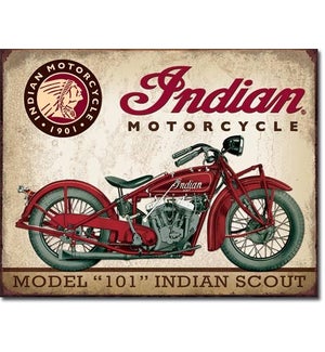 Indian Scout Tin Sign