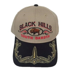 Black Hills tan cap w/ buffalo