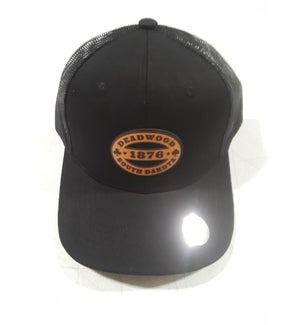 DW Hat Oval 1876 Blk on Blk