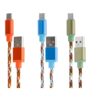 USB-C to USB-A 6FT Braided Cable
