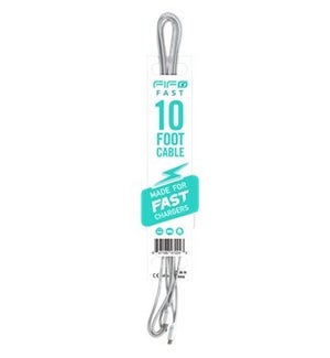 FIFO Fast USB Cable 10FT Type C to Type C
