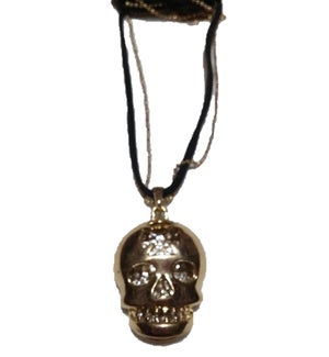 Gold Skull Bling Necklace