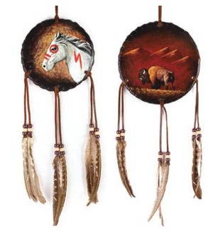 3in Navajo Handpainted Soft Leather Shield
