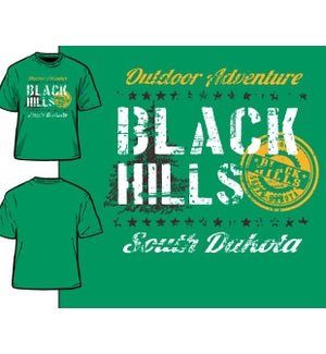Black Hills Tee- Irish Green Stunt- S