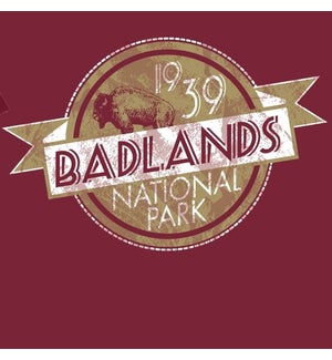 Badlands Tee- Award Garnet- S