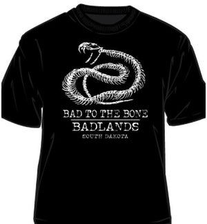 Badlands Tee- Black Rattlebones- S