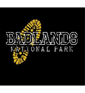 Badlands Tee- Black Terrain- S
