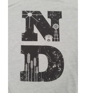 ND Letters Grey Tee S-XL