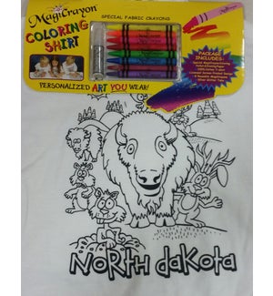ND Color On Kids Shirt Buffalo XS