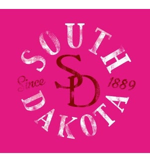 SD Tee- Pink South Dakota Since.. - S