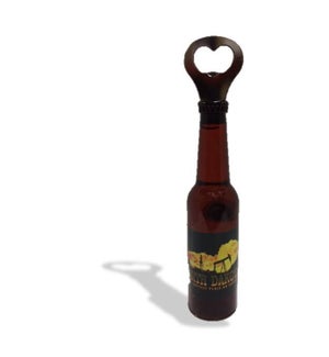 ND Oil Field Lg. Beer bottle Shape-Bottle opener Magnet