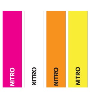 """Nitro Wrap 4"""" Standard Carbon- Neon Yellow (12/pkg.)"""