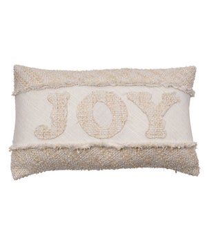 Joy Shimmer Tweed Cushion Cover 12x20 Cream