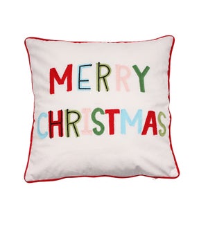 Merry Christmas Cushion Cover 18x18 Multi