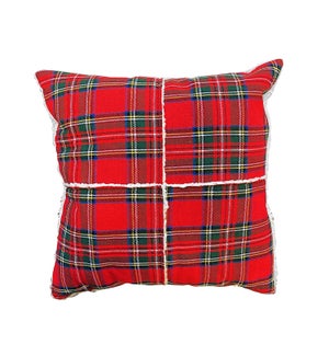 Tartan Cushion Cover Red