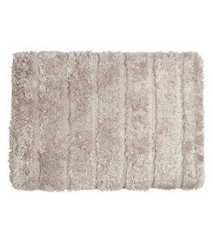 Luxe Ribbed Memory Foam Bath Mat Taupe