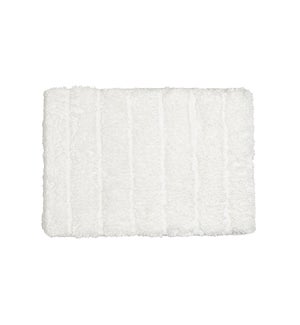 Luxe Ribbed Memory Foam Bath Mat White