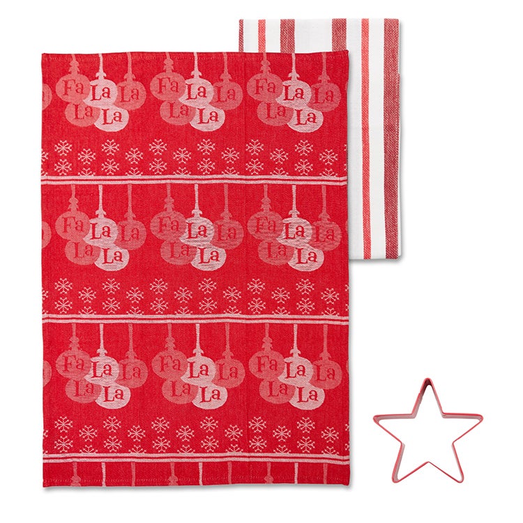 Holiday Reindeer Kitchen Towels 2 Pack Set Lot Of 2 