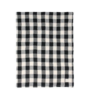 Classic Check Double Layered Single Kitchen Towel Black