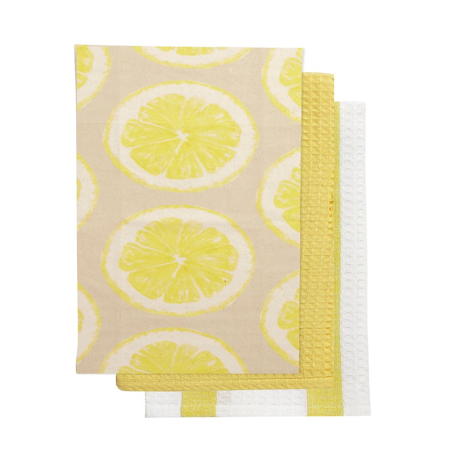 Buy Lemon Kitchen Towel Set of 3