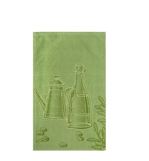 Oil and Vinegar Single Kitchen Towel Green