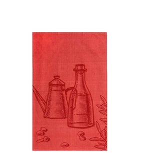 Oil and Vinegar Single Kitchen Towel Red