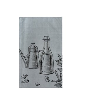 Oil and Vinegar Single Kitchen Towel Grey