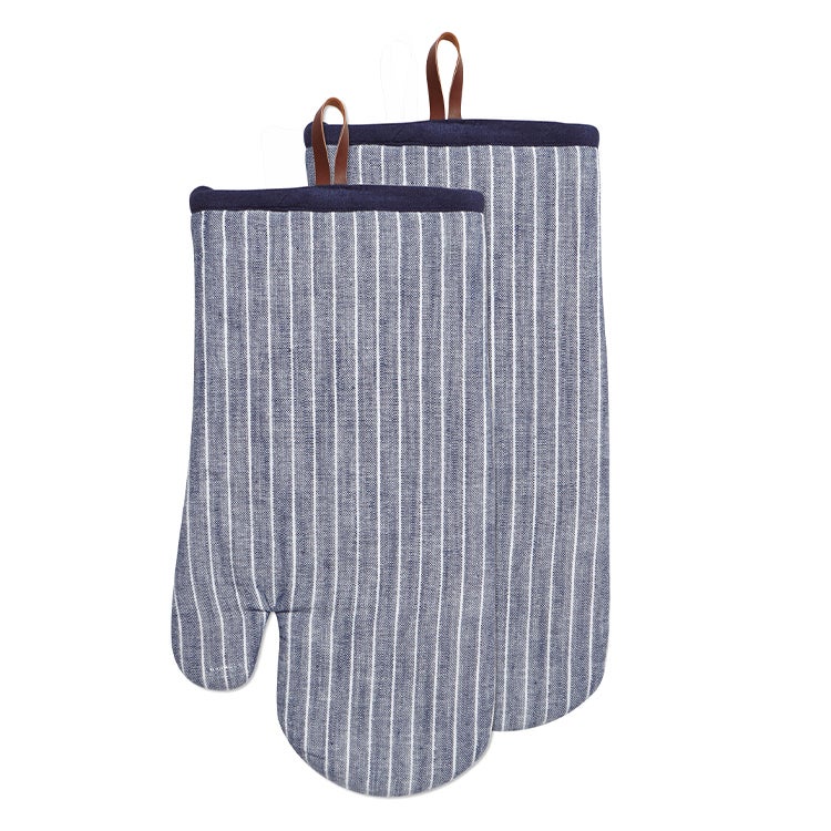 Striped Oven Mitts