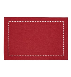 Hemstitch Placemat Red