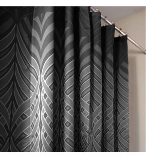 Peacock Shower Curtain Black