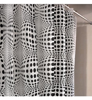 Illusion Shower Curtain Black