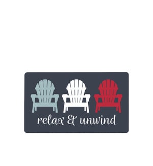 Relax & Unwind Washable Accent Mat Blue