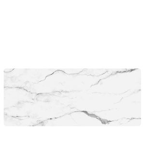 Marble Washable Accent Mat White