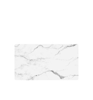 Marble Washable Accent Mat White