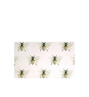 Watercolor Bee Washable Accent Mat Multi