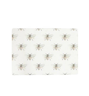 Watercolour Bee Cork Back Placemat Set Of 4 Natural
