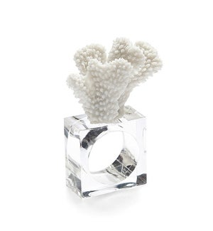 Coral Napkin Ring White
