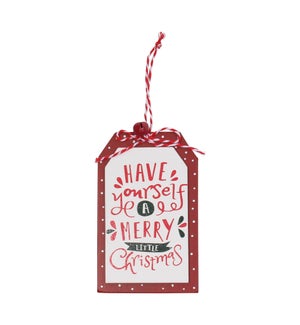 Have A Merry Christmas Wine Tag Red