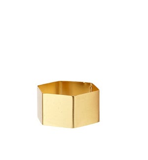 Hexagon Napkin Ring Gold