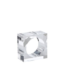 Platinum Napkin Ring Clear