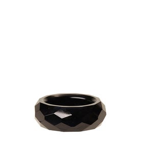 Rio Glass Napkin Ring Black