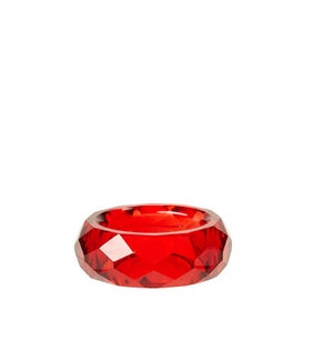 Rio Glass Napkin Ring Red