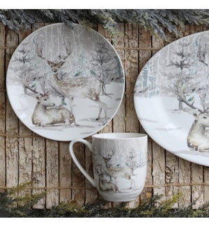 Reindeer In Forest Coupe Mug Multi
