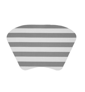 Cabana Stripe Wedge Vinyl Placemat Grey